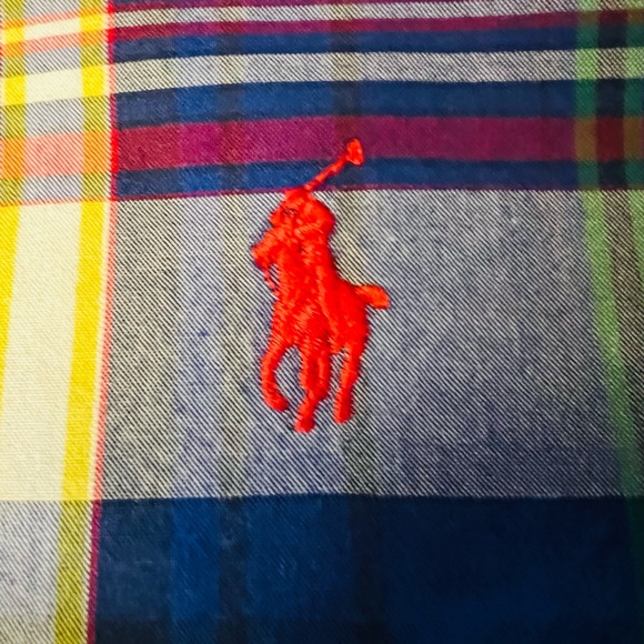 Ralph Lauren Blue Label Men's Blue and Green Plaid Button Down Shirt Size 3XB - Picture 9 of 11